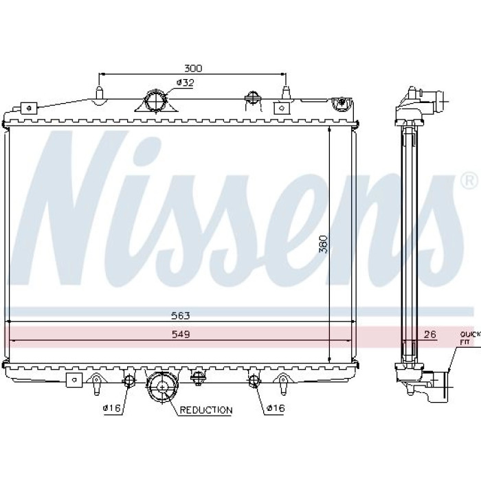 Nissens Wasserkühler PKW 63702 Nissens Wasserkühler PKW 63702