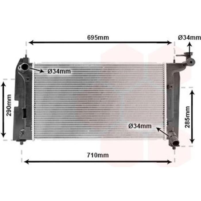 Van Wezel Motorkühler 53002289 Van Wezel Motorkühler 53002289