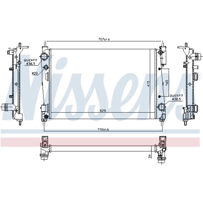 Nissens Wasserkühler PKW 61915 Nissens Wasserkühler PKW 61915