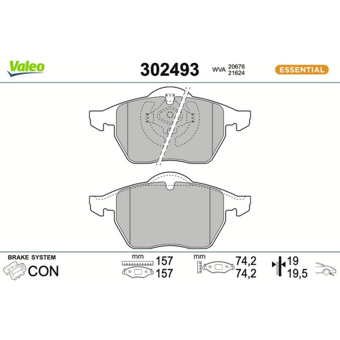 Valeo Bremsbelagsatz 302493
