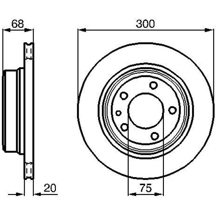 Bosch Bremsscheibe Hinterachse 0 986 478 320 Bosch Bremsscheibe Hinterachse 0 986 478 320