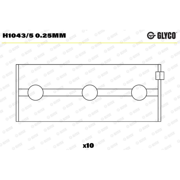 GLYCO Kurbelwellenlager H1043/5 0.25mm GLYCO Kurbelwellenlager H1043/5 0.25mm