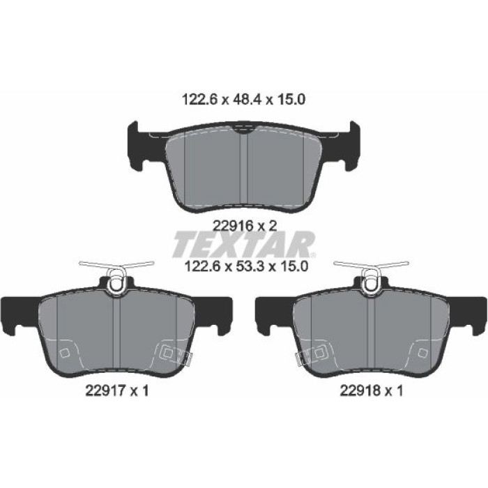 Textar Bremsbelagsatz 2291601 Textar Bremsbelagsatz 2291601