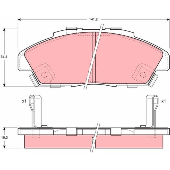 GDB996 TRW Bremsbeläge GDB996 GDB996 TRW Bremsbeläge GDB996