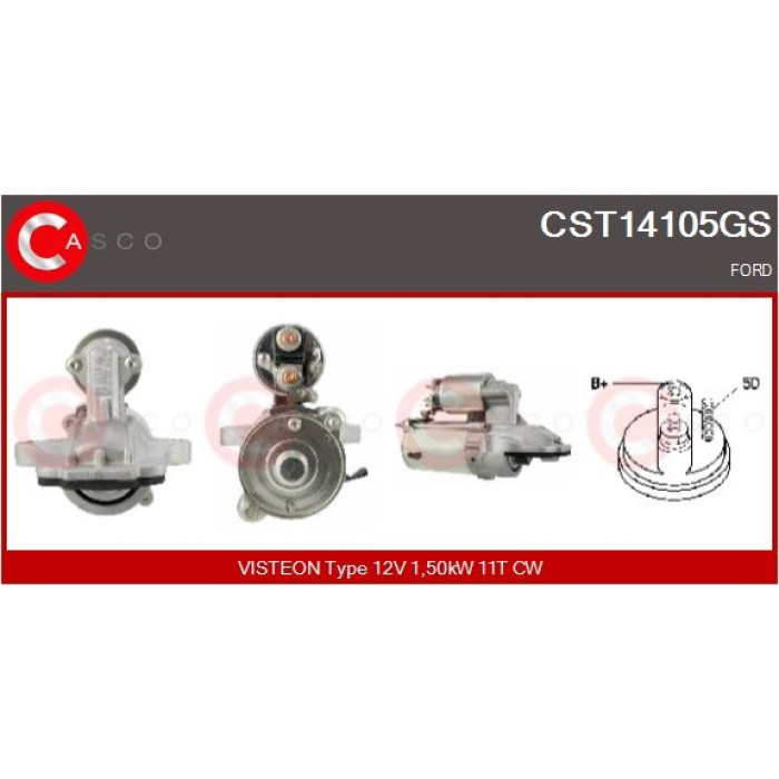 CASCO Anlasser CST14105GS CASCO Anlasser CST14105GS
