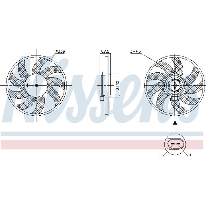 Nissens Kühlerlüfter PKW 850105 Nissens Kühlerlüfter PKW 850105