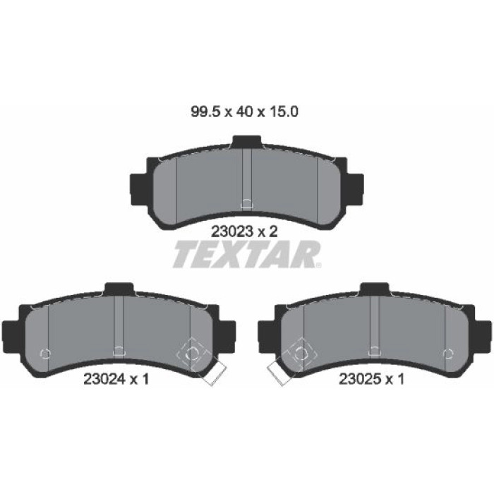 Textar Bremsbelagsatz 2302301 Textar Bremsbelagsatz 2302301