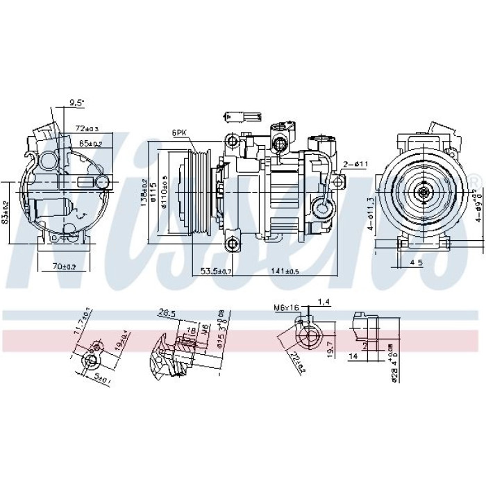 Nissens Klimakompressor PKW 890302 Nissens Klimakompressor PKW 890302