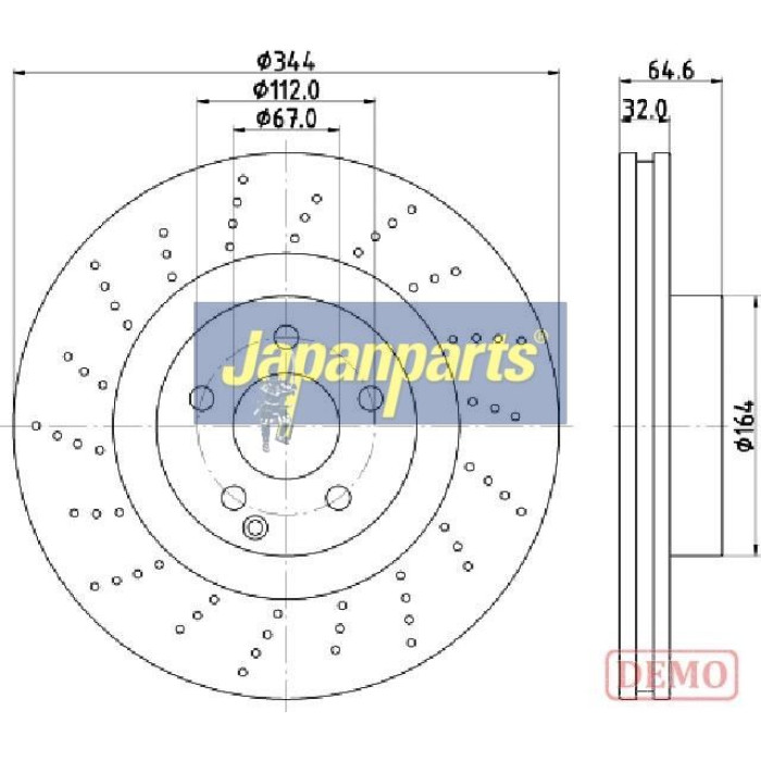 Japanparts Bremsscheibe DI-0558C Japanparts Bremsscheibe DI-0558C
