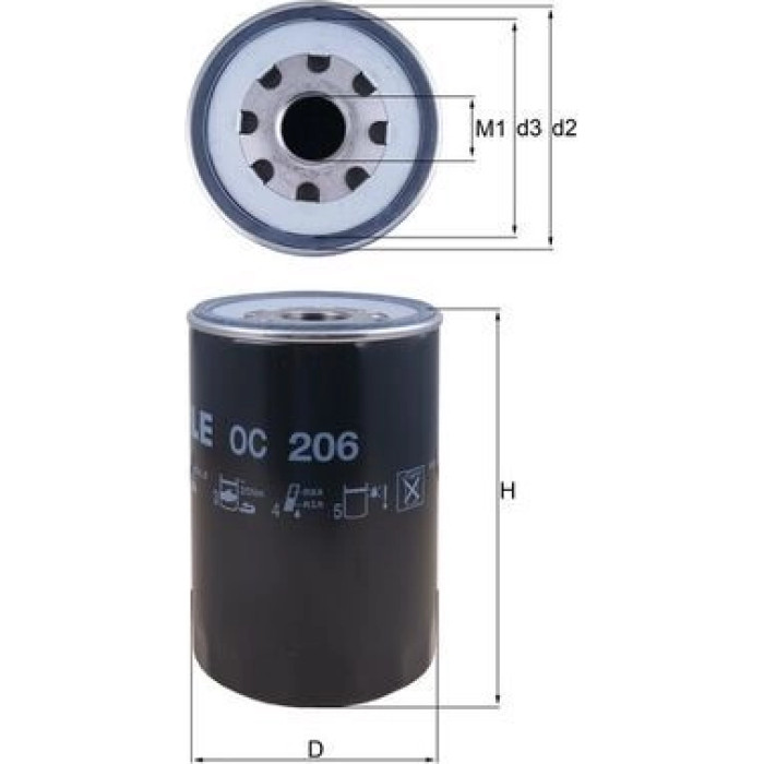 Mahle Original Ölfilter OC 206 Mahle Original Ölfilter OC 206