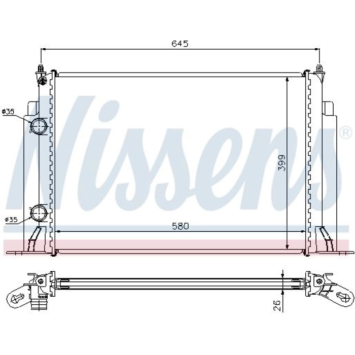 Nissens Wasserkühler PKW 61885A Nissens Wasserkühler PKW 61885A