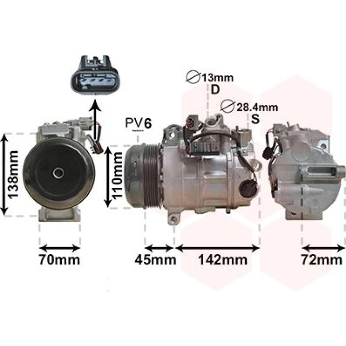 3000K683 Van Wezel Klimakompressor 3000K683 3000K683 Van Wezel Klimakompressor 3000K683