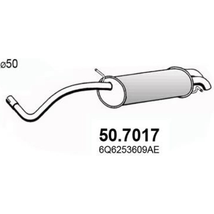 ASSO Endschalldämpfer 50.7017 ASSO Endschalldämpfer 50.7017