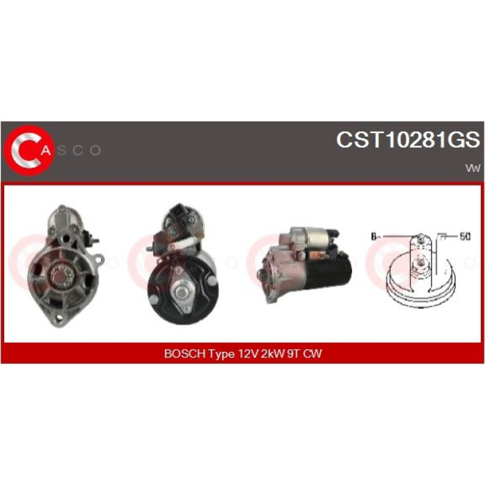 CASCO Anlasser CST10281GS CASCO Anlasser CST10281GS