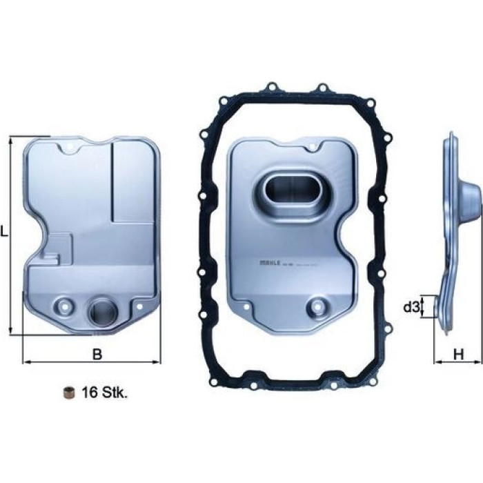 MAHLE Hydraulikfilter, Automatikgetriebe HX 160KIT MAHLE Hydraulikfilter, Automatikgetriebe HX 160KIT