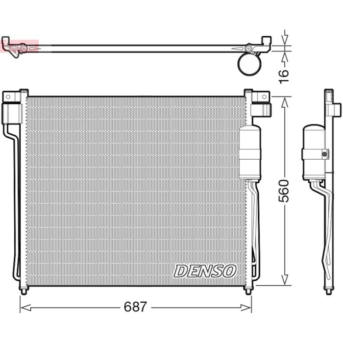 Denso Klimakondensator DCN46037 Denso Klimakondensator DCN46037