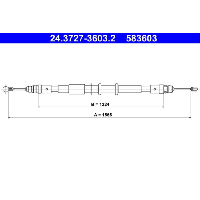 ATE Handbremsseil 24.3727-3603.2 ATE Handbremsseil 24.3727-3603.2