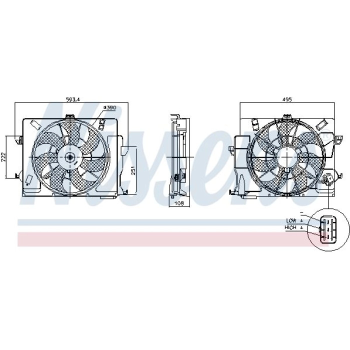 Nissens Kühlerlüfter PKW 850049