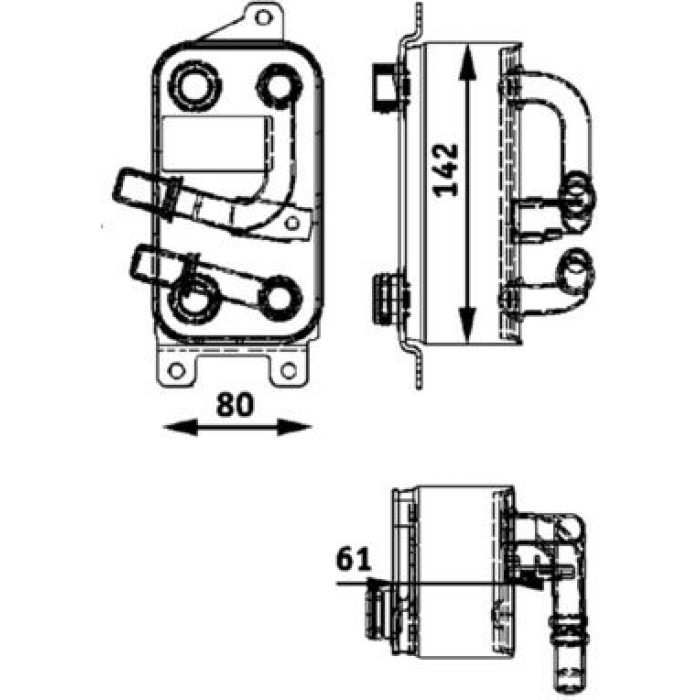 MAHLE Ölkühler, Automatikgetriebe CLC 43 000P MAHLE Ölkühler, Automatikgetriebe CLC 43 000P