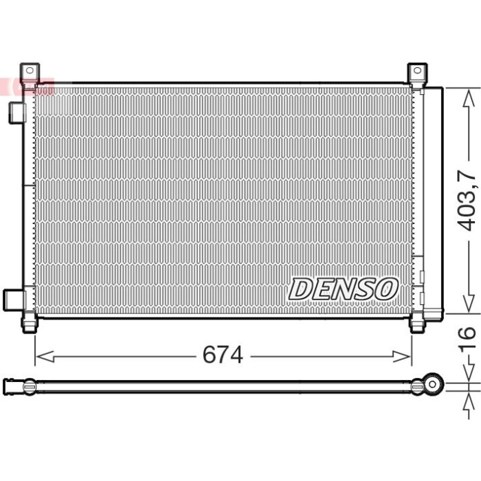 Denso Klimakondensator DCN46036