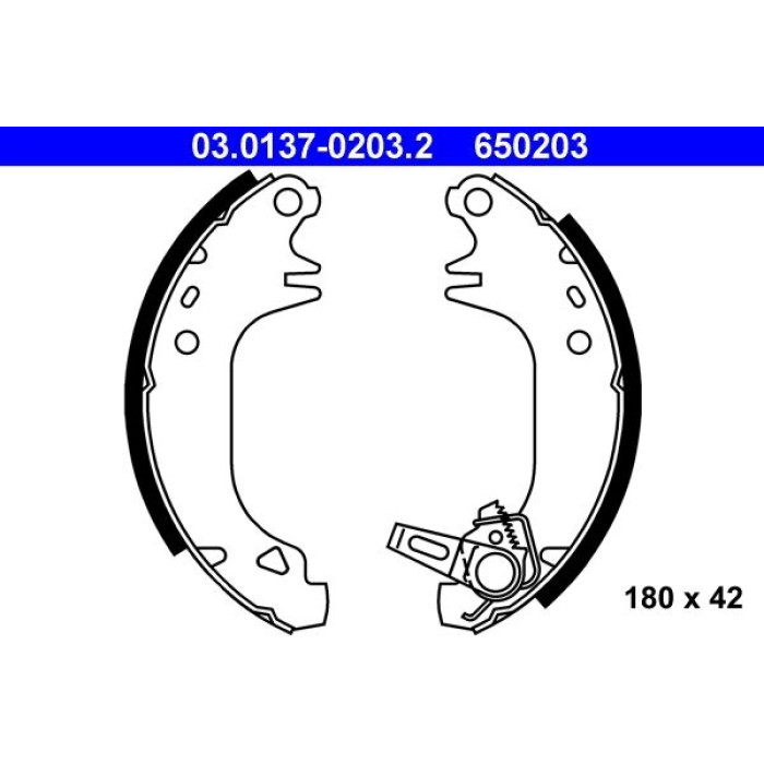 ATE Bremsbacken 03.0137-0203.2