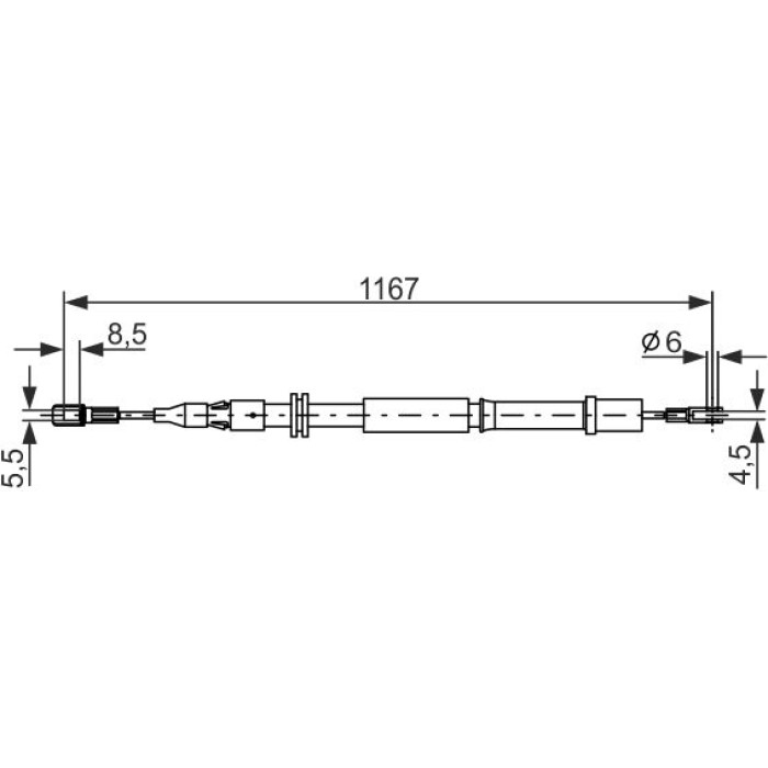 Bosch Handbremsseil 1987477199 Bosch Handbremsseil 1987477199