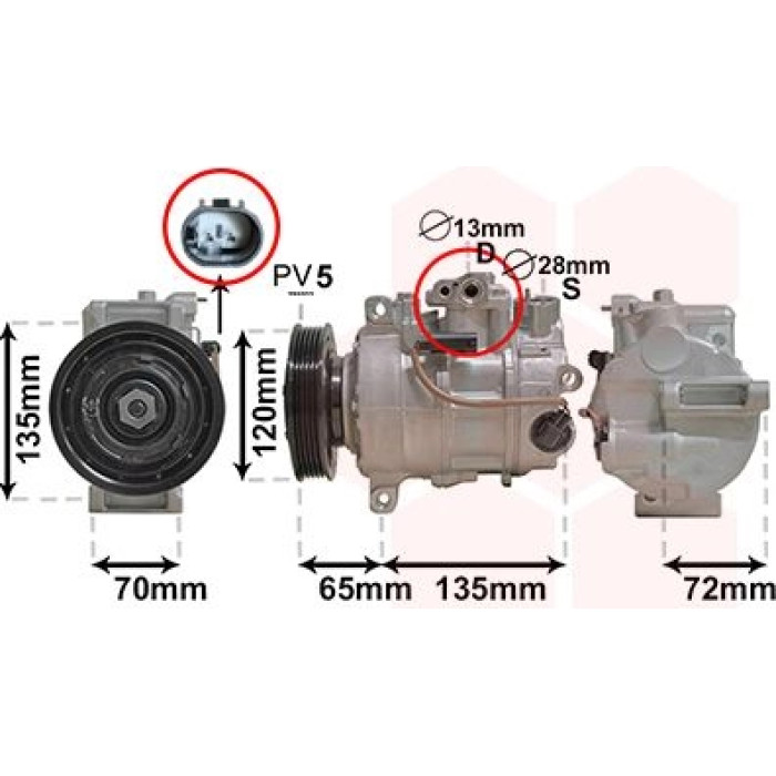 Van Wezel Klimakompressor 3001K703