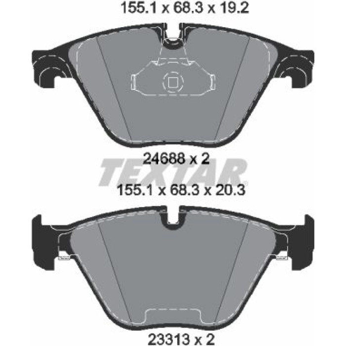 Textar Bremsbelagsatz 2468801 Textar Bremsbelagsatz 2468801