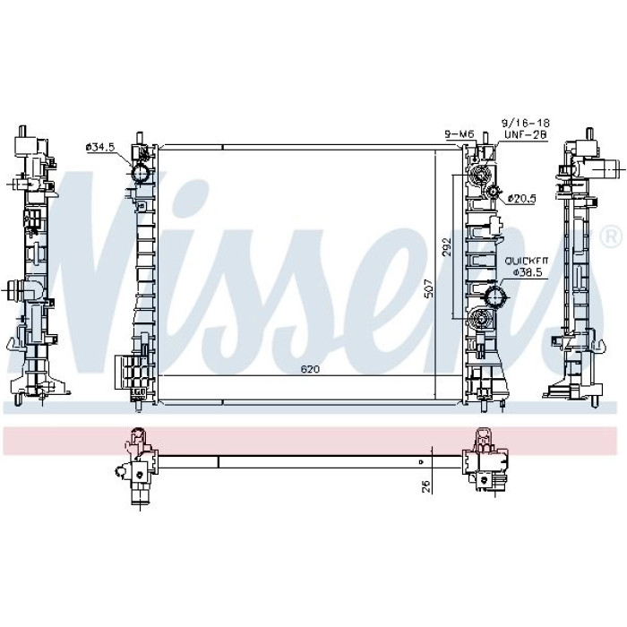 Nissens Wasserkühler PKW 630777 Nissens Wasserkühler PKW 630777