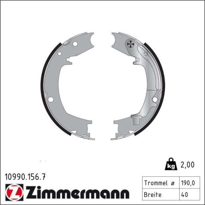 10990.156.7 ZIMMERMANN Bremsbacken 10990.156.7 10990.156.7 ZIMMERMANN Bremsbacken 10990.156.7