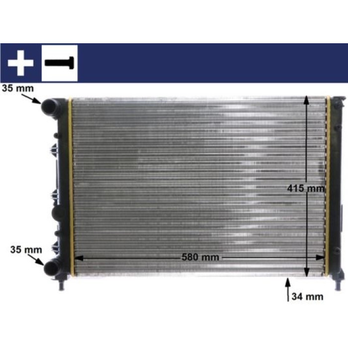MAHLE Kühler, Motorkühlung CR 1411 000S MAHLE Kühler, Motorkühlung CR 1411 000S