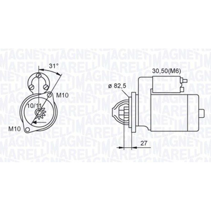 Magneti Marelli Anlasser 063721044010 Magneti Marelli Anlasser 063721044010