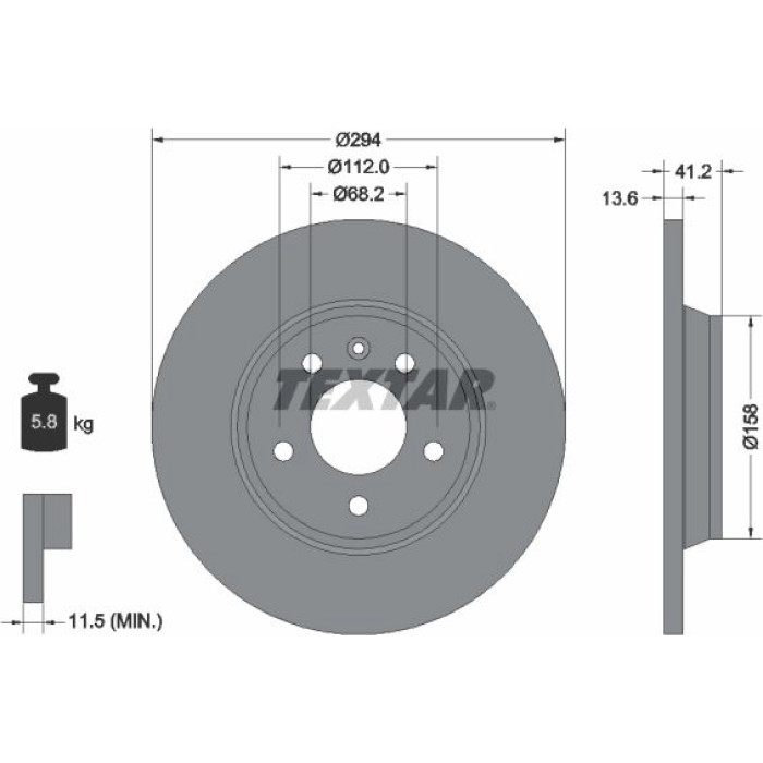 Textar Bremsscheibe 92098103 Textar Bremsscheibe 92098103