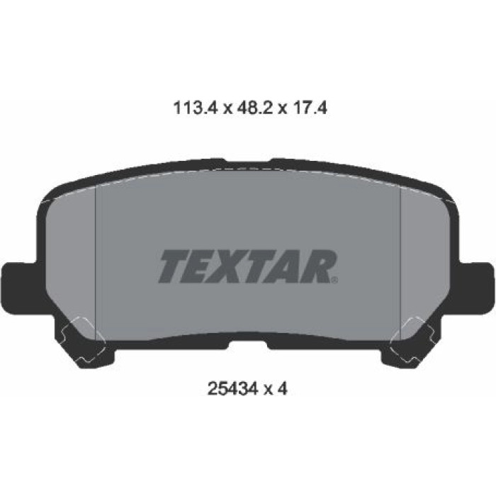 Textar Bremsbelagsatz 2543403 Textar Bremsbelagsatz 2543403