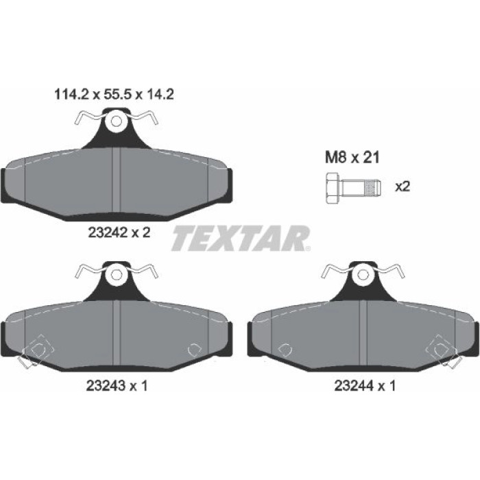 Textar Bremsbelagsatz 2324201 Textar Bremsbelagsatz 2324201