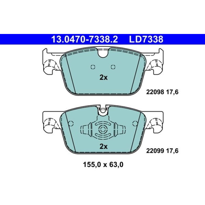 ATE Bremsbelagsatz 13.0470-7338.2 ATE Bremsbelagsatz 13.0470-7338.2