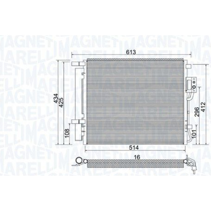 Magneti Marelli Klimakondensator 350203977000 Magneti Marelli Klimakondensator 350203977000