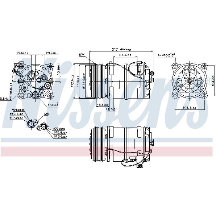 Nissens Klimakompressor PKW 89249 Nissens Klimakompressor PKW 89249