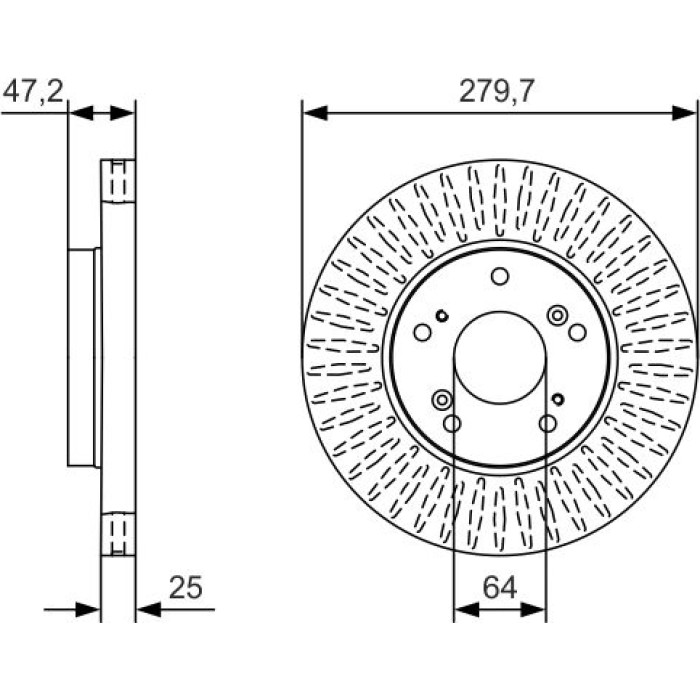 Bosch Bremsscheibe 0 986 479 B01 Bosch Bremsscheibe 0 986 479 B01