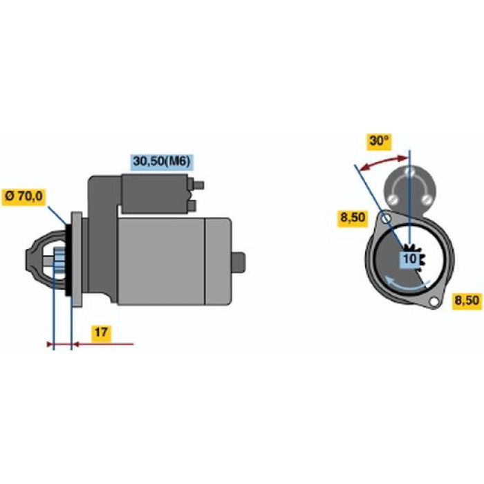 Bosch Starter 0 986 018 180 Bosch Starter 0 986 018 180