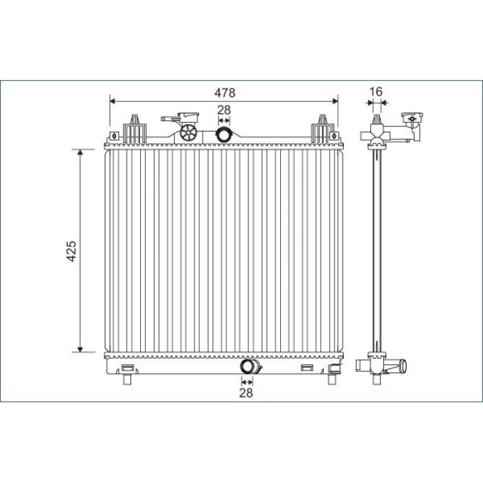 Valeo Motorkühler 701138 Valeo Motorkühler 701138