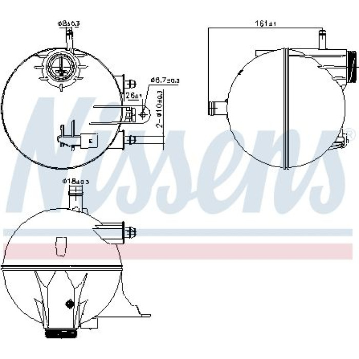 Nissens Kühlmittel-Ausgleichsbehälter 996295 Nissens Kühlmittel-Ausgleichsbehälter 996295