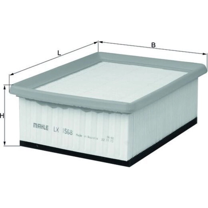 MAHLE Luftfilter LX 1568 MAHLE Luftfilter LX 1568