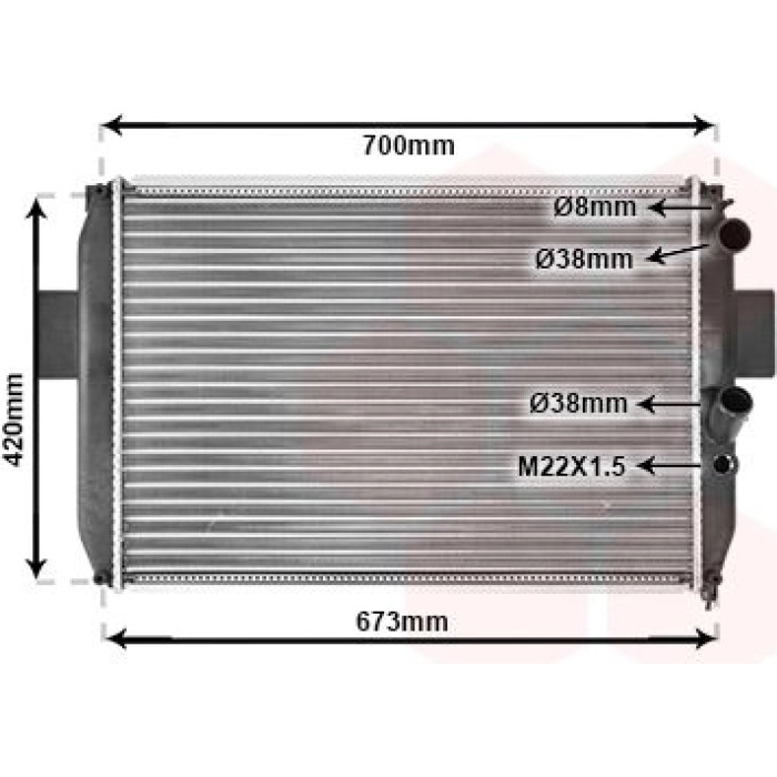 Van Wezel Motorkühler 28002050