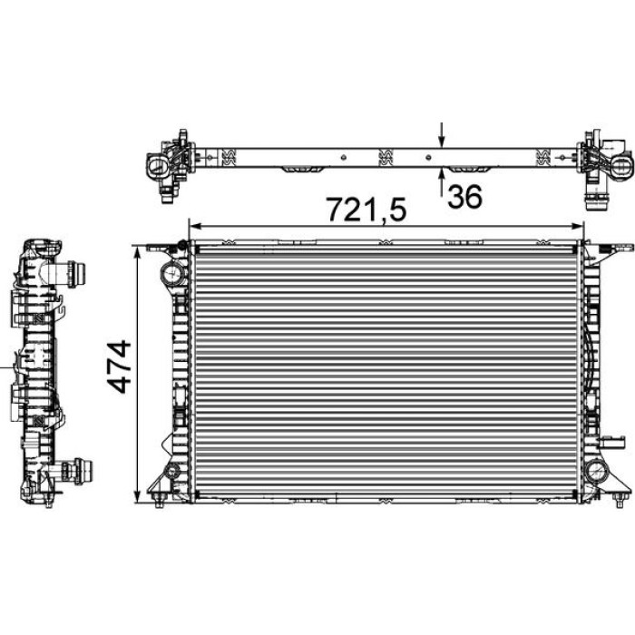 MAHLE Kühler, Motorkühlung CR 911 000P MAHLE Kühler, Motorkühlung CR 911 000P