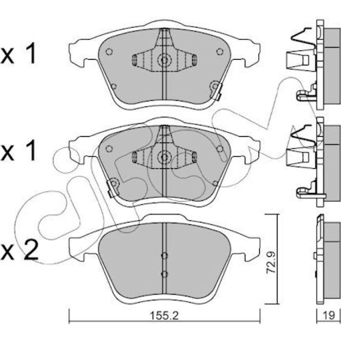 CIFAM Bremsbelagsatz, Scheibenbremse 822-805-0