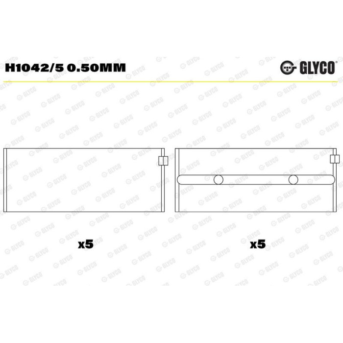 GLYCO Kurbelwellenlager H1042/5 0.50mm GLYCO Kurbelwellenlager H1042/5 0.50mm