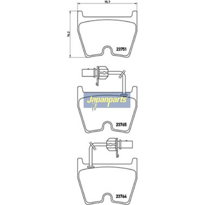 Japanparts Bremsbeläge PA-0922AF Japanparts Bremsbeläge PA-0922AF