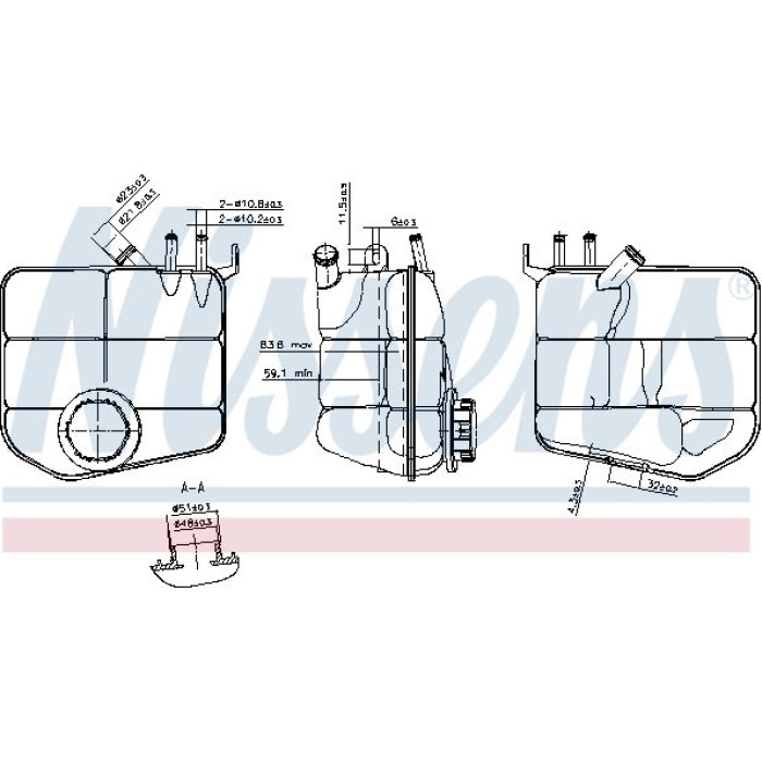 Nissens Kühlmittel-Ausgleichsbehälter 996143 Nissens Kühlmittel-Ausgleichsbehälter 996143