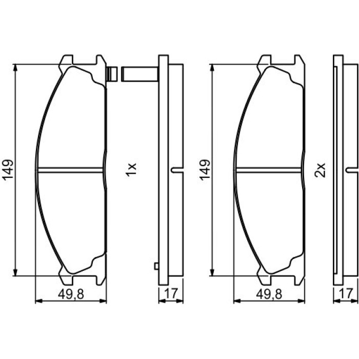 Bosch Bremsbelagsatz 0 986 494 848 Bosch Bremsbelagsatz 0 986 494 848